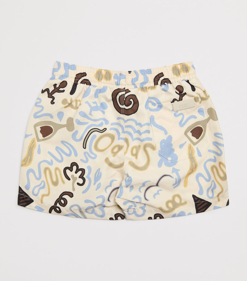 OAS Memento Print swim shorts 4-12 years, imported from the UK