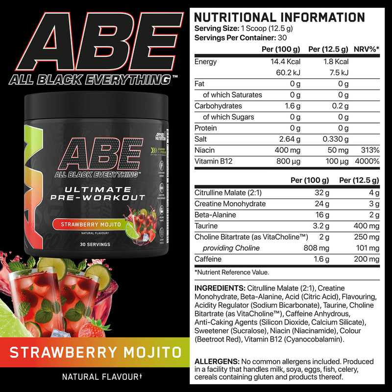 Applied Nutrition ABE Ultimate Pre Workout Strawberry Mojito 375g