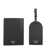Emporio Armani Leather Passport Holder and Tag Set