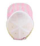Miki House cotton cap with adjustable strap and appliqués, imported from the UK