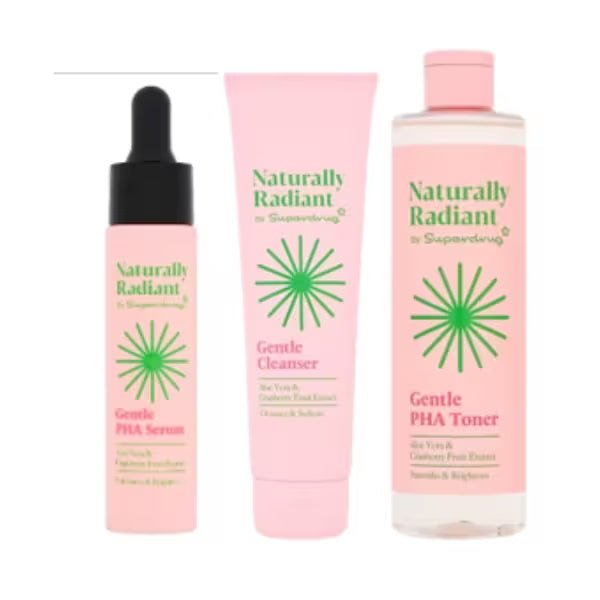 Naturally Radiant Gentle Skincare Bundle 480ml, imported from the UK