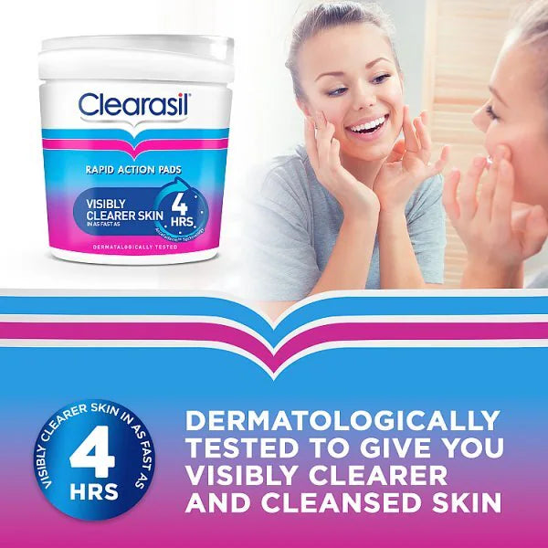 Clearasil ultra rapid action spot pads 65pc - British product