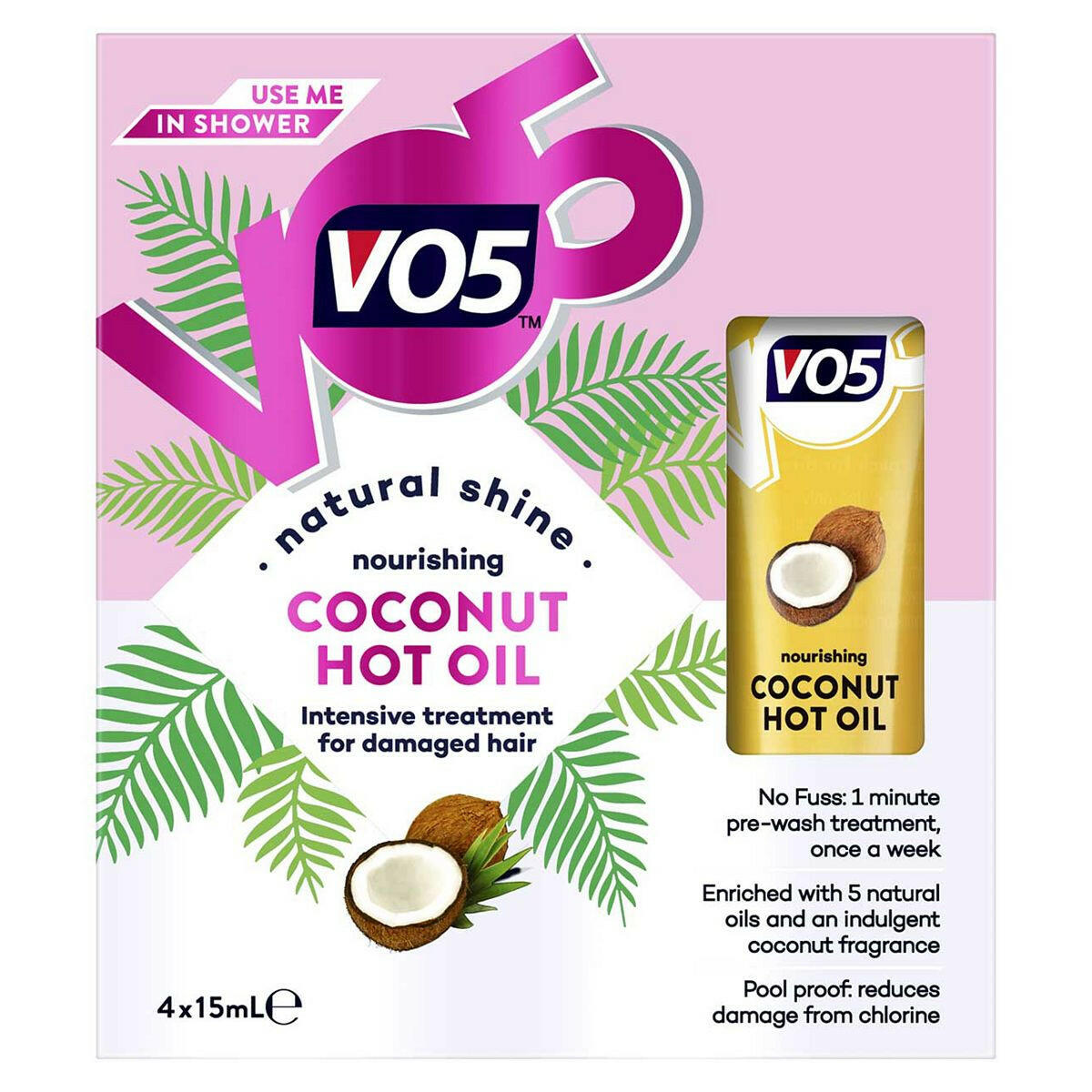 VO5 Hot Oil Nourishing Coconut 4 pack x 15ml GOODS Boots