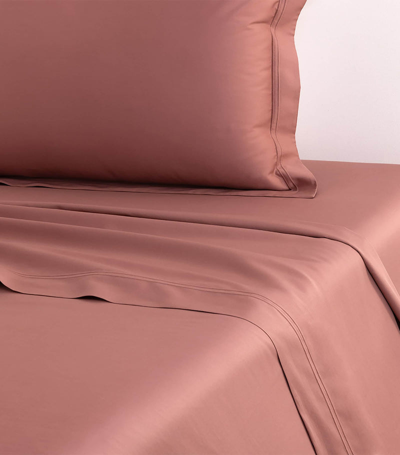 Yves Delorme Triomphe Santal double flat sheet 240cm x 295cm (British brand)