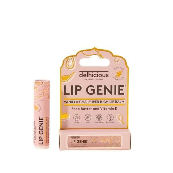 Delhicious Lip Genie Vanilla Chai Lip Balm 4.25g - British product