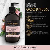 Baylis & Harding Goodness Rose & Geranium Hand Wash 500ml - McGrocer