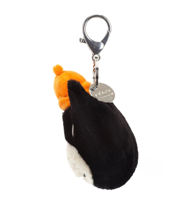 Soft Faux Fur Cat Head Bag Charm with Jelly Top, Approx. 10cm x 13cm x 4cm