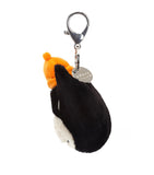 Soft Faux Fur Cat Head Bag Charm with Jelly Top, Approx. 10cm x 13cm x 4cm