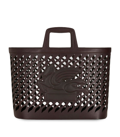 Etro Leather Drill Basket Storage Basket