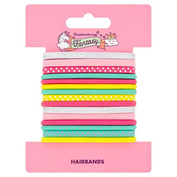 Fantasy pastel elastic hairbands pack of 15 - British product