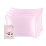 Silver Cloud Satin Pillowcase Pink 4 Pack Pillow Cases