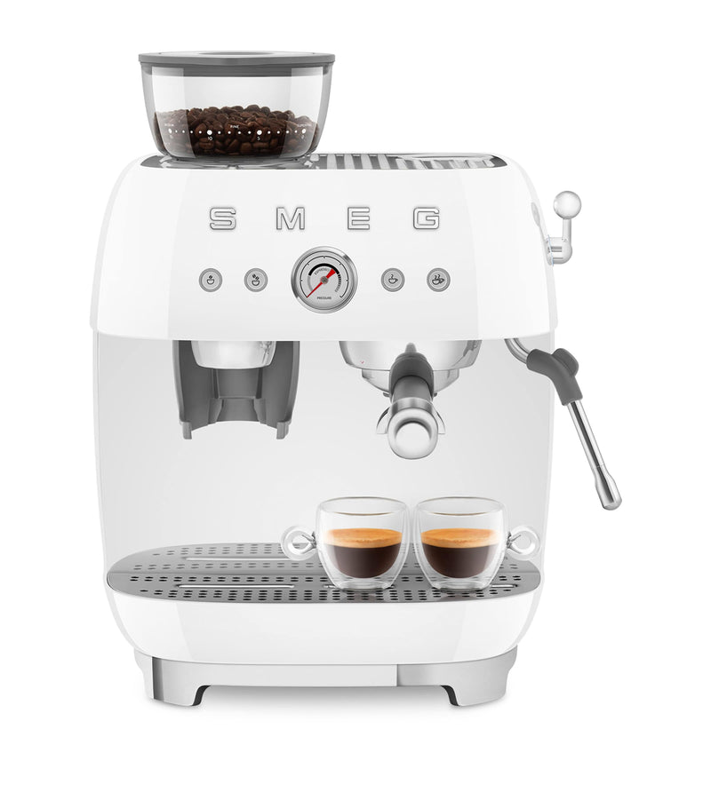 Smeg EGF03WHUK Espresso Coffee Machine with Grinder
