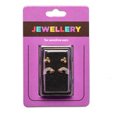 Sensation Gold Plated Star Cluster & Crystal Rainbow Earrings Hypoallergenic Sensitive