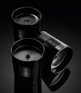 Black Wax Scented Candle with Neroli and Leather Notes 220g