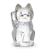 Baccarat Maneki Neko Cat Figurine Good Luck Figurine