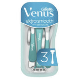 Venus Extra Smooth Sensitive Disposable Razors - 3 Pack GOODS Superdrug