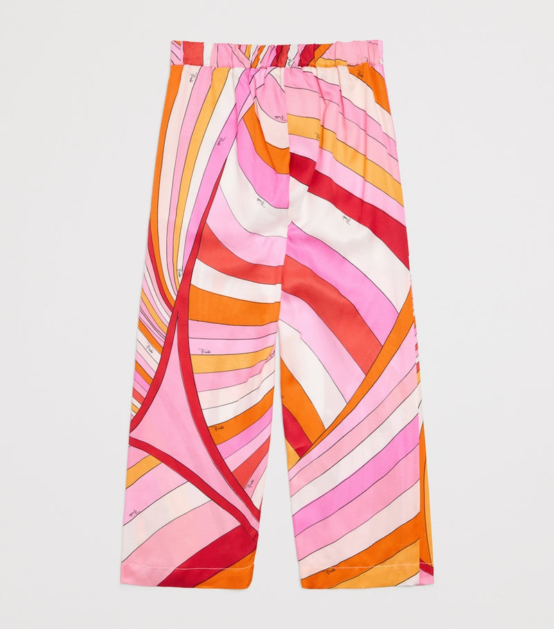 PUCCI Junior Retro Swirl Straight Trousers for children 4-13 years, imported from the UK