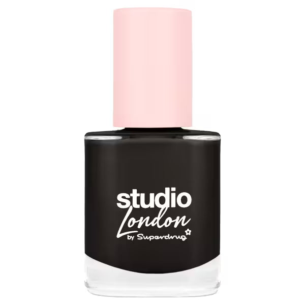 Studio London classic black nail polish bottle for nails (British brand)