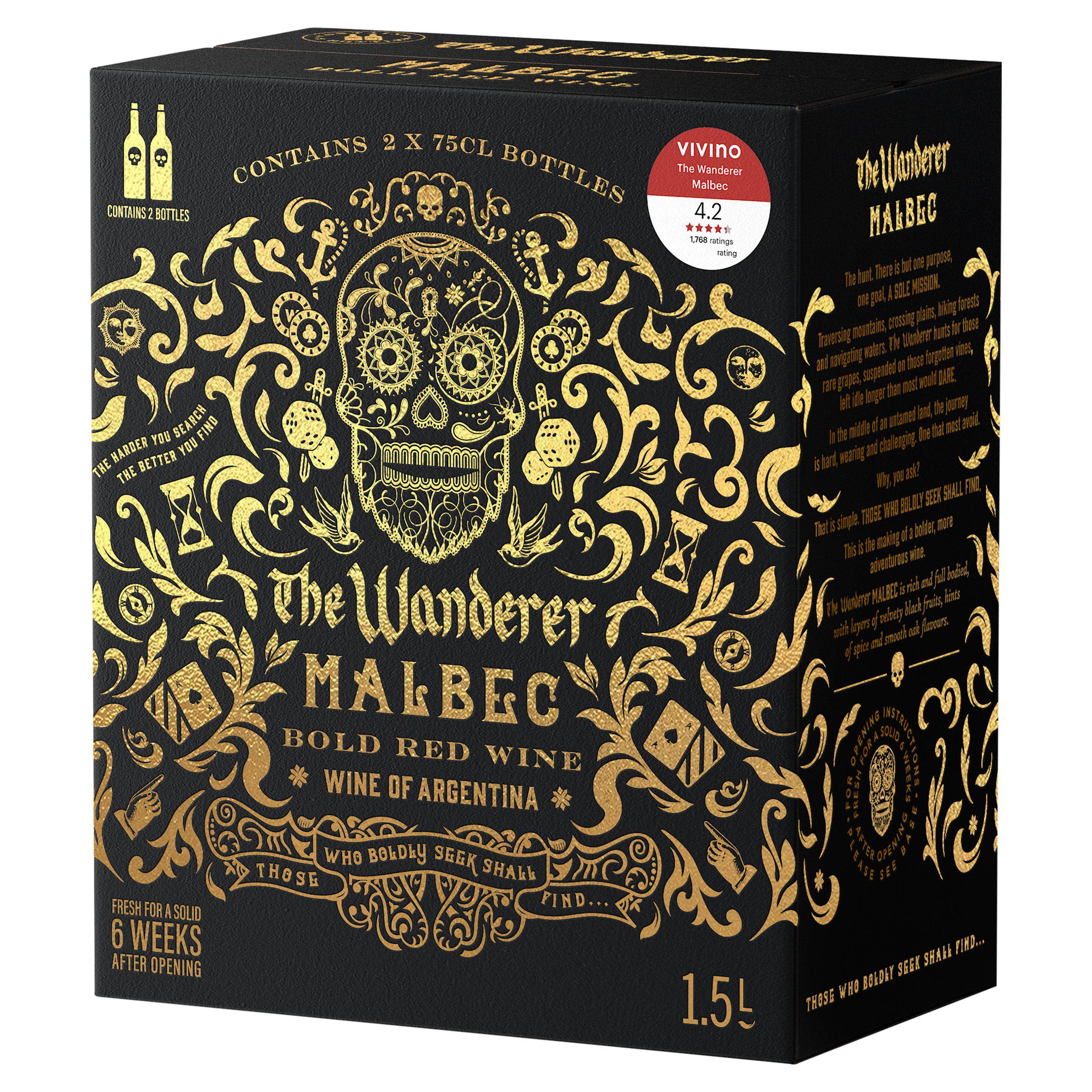 The Wanderer Malbec Bold Red Wine 1.5L GOODS Sainsburys