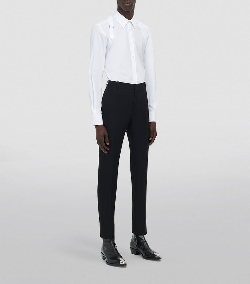 Alexander McQueen tailored cigarette trousers, imported from the UK