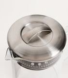 Medium-Sized Glass Tea Pot with Silver Lid 450ml