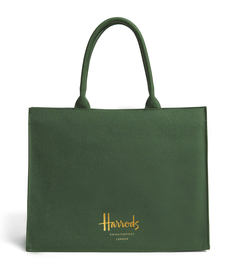Harrods large cotton logo tote bag, UK version