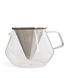Medium-Sized Glass Tea Pot with Silver Lid 450ml