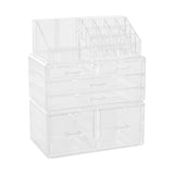 Livingandhome Clear Acrylic Makeup Organizer 6 Drawer Storage