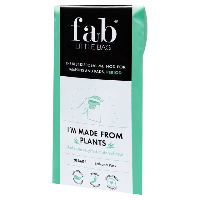 FabLittleBag Sustainably Sourced Bags for Tampons and Pads Bathroom Pack 20 per pack