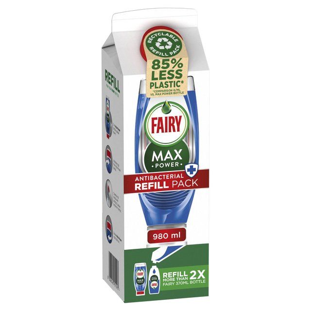 Fairy Max Power Antibac Eucalyptus Washing Up Liquid 980ml