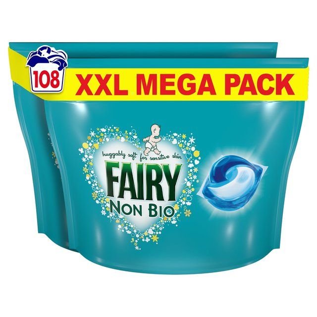 Fairy Non Bio Pods Washing Liquid Capsules For Sensitive Skin 2 x 54 Wash 2 x 54 per pack