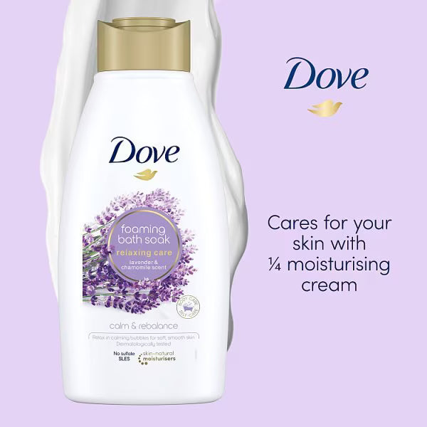 Dove Relaxing Care foaming bath soak 450ml - British product