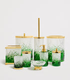 Zodiac crystal Ivy Green tissue box with gold-plated lid (British brand)