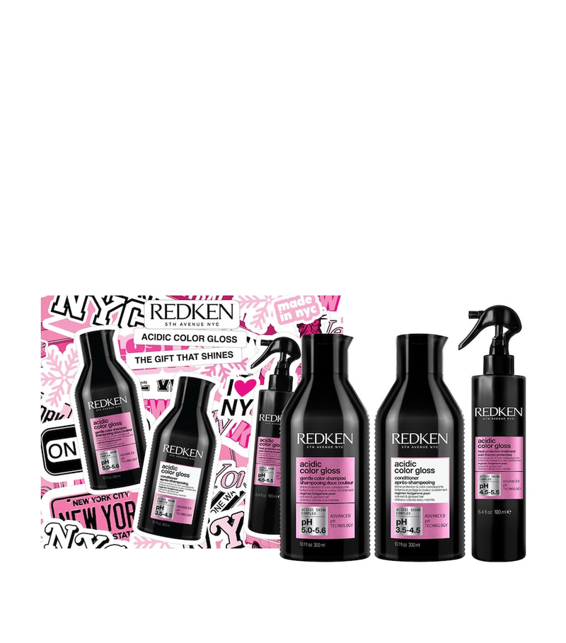 Redken Acidic Color Gloss hair care gift set for colour-treated hair, imported from the UK