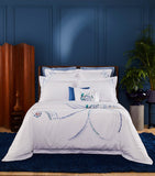 Yves Delorme Couture Pima Cotton Abysses Square Oxford Pillowcase Pair (65cm x 65cm)