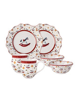 Villeroy & Boch Porcelain Rocking Horse Toy's Delight Breakfast Set 6-Piece