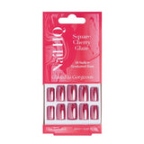 Nail HQ Square Cherry Glaze False Nails 24 Pieces