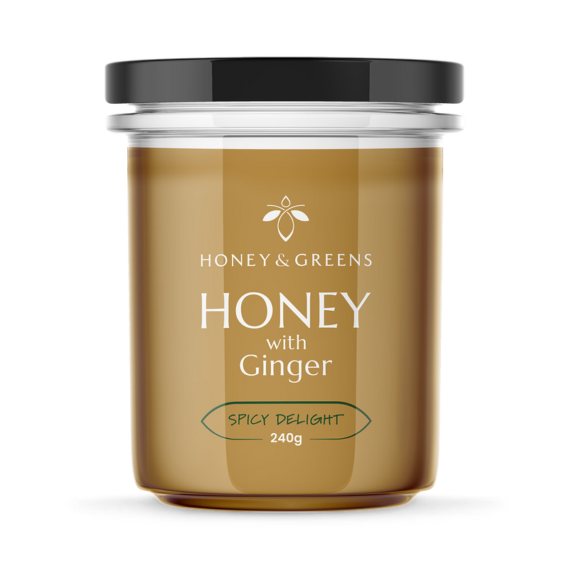 Honey & Greens British Honey with Ginger 240g