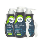 Veet Men Total Pro Hair Removal Cream 400ml x3 Bundle GOODS Boots