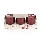 Mini Candles Set of 3 - Peony & Water Lily Scented Votive