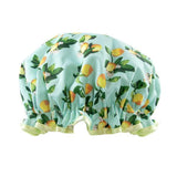 The Vintage Cosmetic Company retro lemon print shower cap one size, imported from the UK