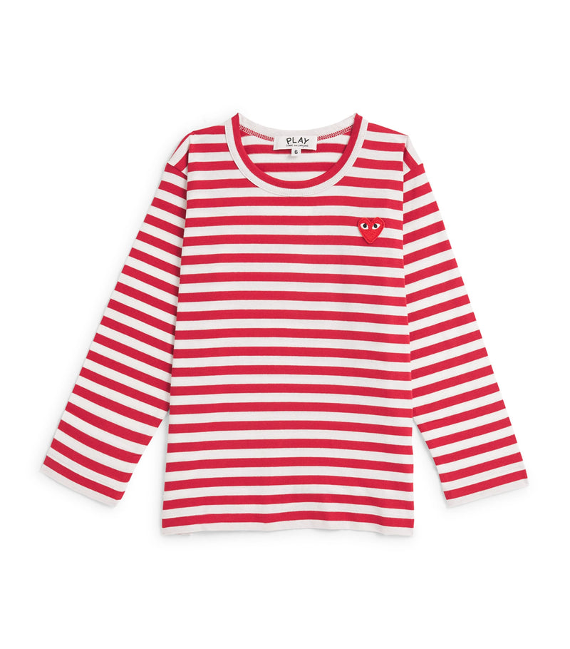 Comme Des Garçons children's stripe heart T-shirt 2-6 years - British product