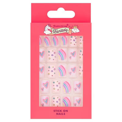 Fantasy Stick On Nails Rainbow 24 Count