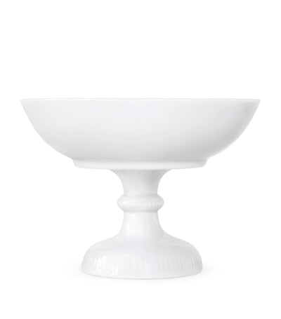 Royal Copenhagen White Fluted Bowl on Foot Dessert Bowl 21cm