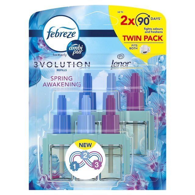 Febreze 3Volution Air Freshener Twin Plug in Refill Spring Awakening 2 x 20ml