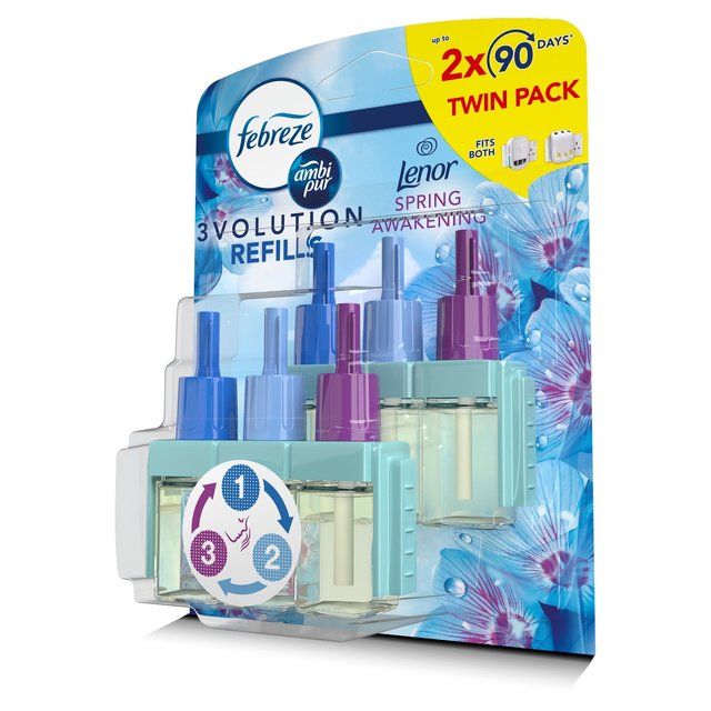 Febreze 3Volution Air Freshener Twin Plug in Refill Spring Awakening 2 x 20ml