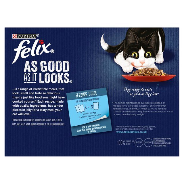 Felix As Good As it Looks Senior 7+ Meat in Jelly Wet Cat Food 12 x 100g