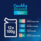 Felix Doubly Delicious Ocean Recipes Wet Cat Food 12 x 100g