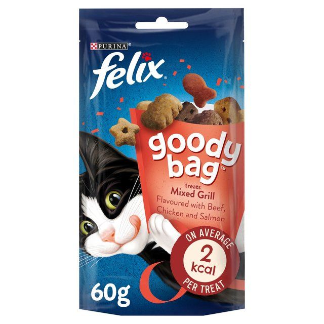 Felix Goody Bag Mixed Grill Beef Chicken & Salmon Cat Treats 60g