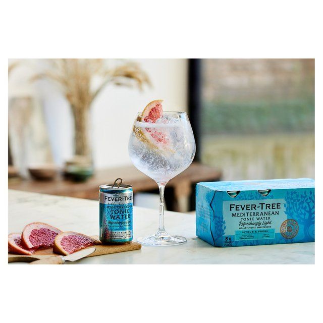 Fever-Tree Light Mediterranean Tonic Cans 8 x 150ml